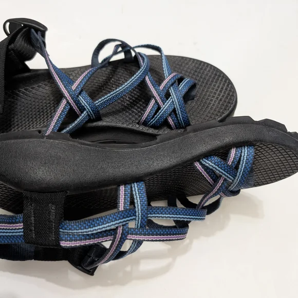 Chaco Black and Blue Strappy Sandals - Picture 3 of 8